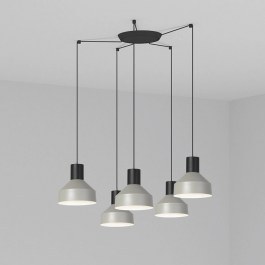 Φωτιστικό Οροφής Κρεμαστό Kombo 68593-5L E27 max 15W ø20 Grey Faro Barcelona GREY