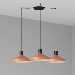 Φωτιστικό Οροφής Κρεμαστό Kombo 68597-3L ø40 E27 max 15W Terracotta Faro Barcelona TERRACOTTA