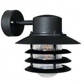 Φωτιστικό Τοίχου Vejers Down 74471003 26x23cm 1xE27 60W IP54 Black Nordlux BLACK