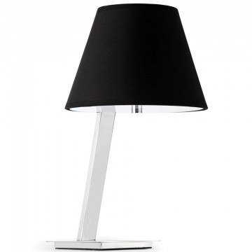 Table Lamp Moma 68501 Φ23x30x44cm 1xE27 15W Chrome-Black Faro Barcelona