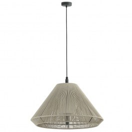 Ceiling Lamp Saigon Cone 71579C-09 D66,5x38cm 1xE27 15W Beige-Dark Grey Faro Barcelona DARK GREY-BEIGE