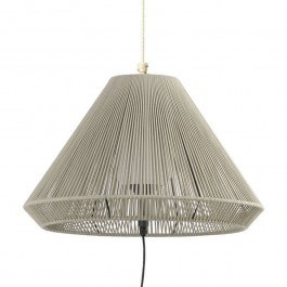 Ceiling Lamp Portable Saigon D66,5x38cm 1xE27 15W Beige-Dark Grey Faro Barcelona DARK GREY-BEIGE