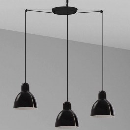Φωτιστικό Οροφής Venice 64255-112-3L Φ20cm 3xE27 15W Black Faro Barcelona BLACK