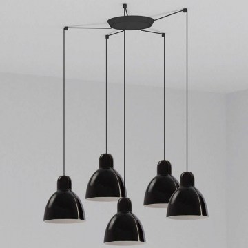 Ceiling Lamp Venice 64255-112-5L D20cm 5xE27 15W Black Faro Barcelona
