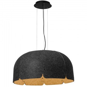 Ceiling Lamp Mute 20104DA D80x37cm Dim Led 2500lm 24W 4000K Dark Grey-Brown Faro Barcelona