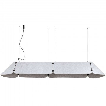 Ceiling Lamp Fonovia 20107 240x67x29cm Led 3600lm 50W 3000K Grey Faro Barcelona