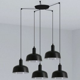 Φωτιστικό Οροφής Tatawin S 20340-117-5L 5xE27 15W Black Faro Barcelona BLACK