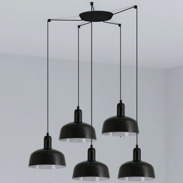 Φωτιστικό Οροφής Tatawin S 20340-117-5L 5xE27 15W Black Faro Barcelona