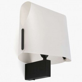 Wall Lamp-Sconce Luang 23004-57 28x20,5x33cm 1xE27 15W Black-Beige Faro Barcelona BLACK-BEIGE
