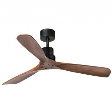 Ceiling Fan Lantau 33516DC With Remote Control D132cm Black-Dark Walnut Faro Barcelona