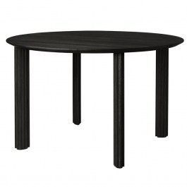 Τραπέζι Τραπεζαρίας Comfort Circle Ripples 5156C5156-1 Φ120x74,7cm Black Oak Umage BLACK OAK