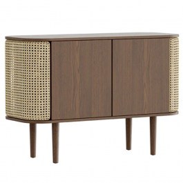 Μπουφές Treasures Venetian Cane 5774C5774-3 109x43x75cm Dark Oak-Beige Umage DARK OAK