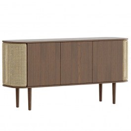 Μπουφές Treasures Venetian Cane 5775C5774-3 150x43x75cm Dark Oak-Beige Umage DARK OAK