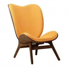 A Conversation Piece Tall Armchair 5872C704-06 73x93x106cm Dark Oak Tangerine TANGERINE
