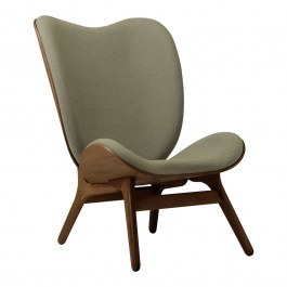 A Conversation Piece Tall Armchair 5872C704-12 73x93x106cm Dark Oak Morning Meadows GREY BLUE