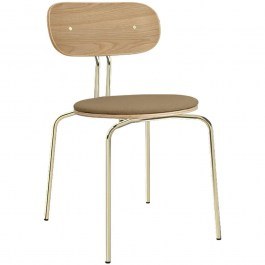 Καρέκλα Τραπεζαρίας Curious Brass 5916-1C719-01 44,5x48x77,5cm Oak-Sugar Umage OAK-SUGAR