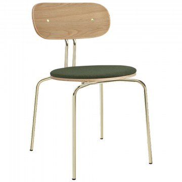 Dining Chair Curious Brass 5916-1C719-05 44,5x48x77,5cm Oak-Green Umage
