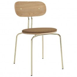 Καρέκλα Τραπεζαρίας Curious Brass 5916-1C719-08 44,5x48x77,5cm Oak-Caramel Umage OAK-CARAMEL