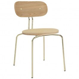 Καρέκλα Τραπεζαρίας Curious Brass 5916-1C719-11 44,5x48x77,5cm Oak-Cream Umage CREAM-OAK