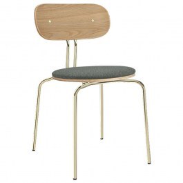 Καρέκλα Τραπεζαρίας Curious Brass 5916-1C719-12 44,5x48x77,5cm Oak-Dark Green Umage OAK-DARK GREEN