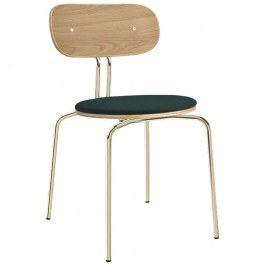 Καρέκλα Τραπεζαρίας Curious Brass 5916-1C719-13 44,5x48x77,5cm Oak-Dark Blue Umage OAK-DARK BLUE