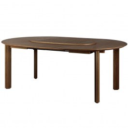 Τραπέζι Τραπεζαρίας Επεκτεινόμενο Comfort Circle Ripples 5857C5857-1 132/202x132x74,7cm Dark Oak Umage DARK OAK