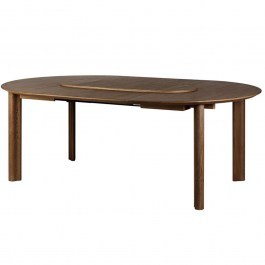 Τραπέζι Τραπεζαρίας Επεκτεινόμενο Comfort Circle Smooth 5857C5856-2 132/202x132x74,7cm Dark Oak Umage DARK OAK