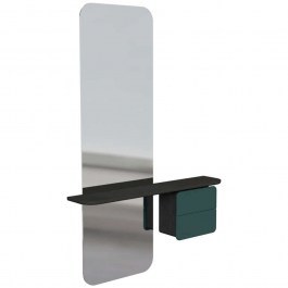 Καθρέπτης Τοίχου One More Look 5108C5620-3 78x15x118cm Black Oak-Green Umage BLACK OAK-GREEN