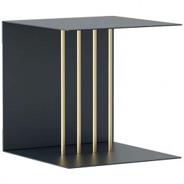 Ράφι Τοίχου Teaser 5005 30x30x30cm Anthracite-Brass Grey Umage ANTHRACITE