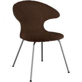 Dining Chair Time Flies Teddy Bear 590-19C5901-2 57x59x83cm Brown-Chrome Umage BROWN