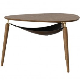 Τραπέζι Σαλονιού Hang Out 5770 Φ80x48,9cm Dark Oak-Brass Umage DARK OAK
