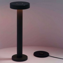 Φωτιστικό Επιτραπέζιο Επαναφορτιζόμενο Zen 42799 Φ9x7,5x27cm Dim Led 120lm 2,5W Black-Chrome Logica BLACK-CHROME