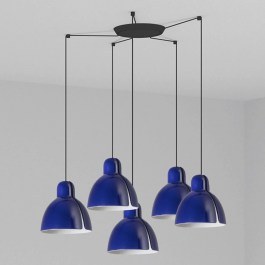 Φωτιστικό Οροφής Venice 64255-128-5L 5xE27 15W Blue Faro Barcelona BLUE