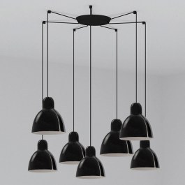 Φωτιστικό Οροφής Venice 64255-125-7L 7xE27 15W Black Faro Barcelona BLACK