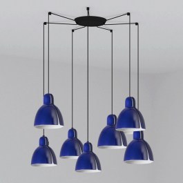 Φωτιστικό Οροφής Venice 64255-128-7L 7xE27 15W Blue Faro Barcelona BLUE