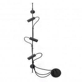 Φωτιστικό Τοίχου Clap 75712-233 100,8x10,7cm 3x6W 3000K Black Faro Barcelona BLACK