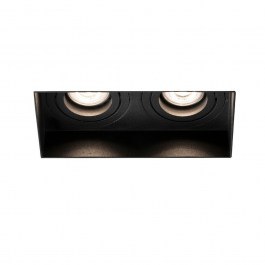 Recessed Spot Hyde Square 40123 2L GU10 8,2x16,4cm Black Faro Barcelona BLACK
