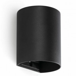 Φωτιστικό Τοίχου Sole Round Smooth 40523 1xGU10 8x10cm Black Faro Barcelona BLACK