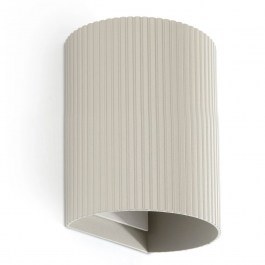 Φωτιστικό Τοίχου Sole Round Striped 40528 1xGU10 8x10cm Grey Faro Barcelona GREY