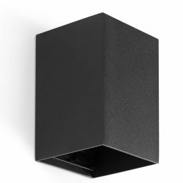 Φωτιστικό Τοίχου Lune Square Smooth 40531 1xGU10 8x10cm Black Faro Barcelona BLACK