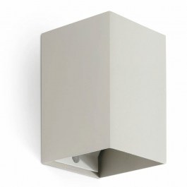 Φωτιστικό Τοίχου Lune Square Smooth 40532 1xGU10 8x10cm Grey Faro Barcelona GREY