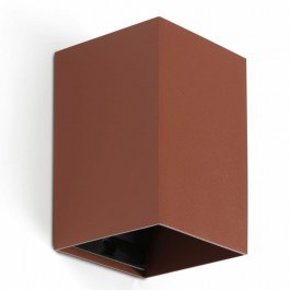 Φωτιστικό Τοίχου Lune Square Smooth 40533 1xGU10 8x10cm Terracotta Faro Barcelona TERRACOTTA