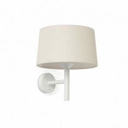 Wall Lamp Windsor 20222-150 1xE27 29x26,5x39,2cm White-Linen Faro Barcelona WHITE-LINEN