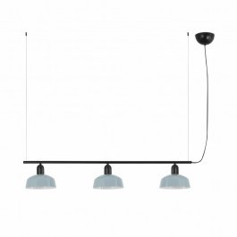 Pendant Lamp Tatawin Metal S 20338-142 3xE27 210x100cm Black-Greyish Blue Faro Barcelona BLACK-BLUE