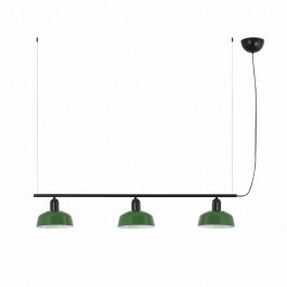 Pendant Lamp Tatawin Metal S 20338-144 3xE27 210x100cm Black-Green Faro Barcelona BLACK-GREEN