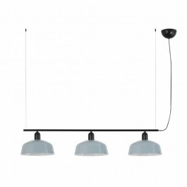 Pendant Lamp Tatawin Metal M 20338-147 3xE27 210x100cm Black-Greyish Blue Faro Barcelona BLACK-BLUE