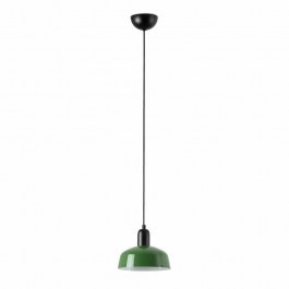 Pendant Lamp Tatawin Metal S 20339-144 1xE27 18,4x200cm Black-Green Faro Barcelona BLACK-GREEN