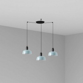 Φωτιστικό Οροφής Κρεμαστό Tatawin Metal S 20340-142-3L 3xE27 Black-Greyish Blue Faro Barcelona BLACK-BLUE