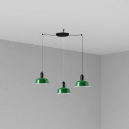 Φωτιστικό Οροφής Κρεμαστό Tatawin Metal S 20340-144-3L 3xE27 Black-Green Faro Barcelona BLACK-GREEN