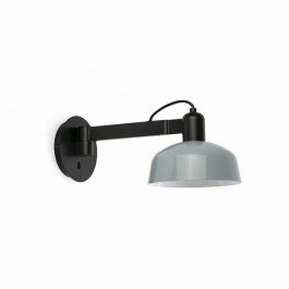 Φωτιστικό Τοίχου Tatawin Arm Metal 1xE27 Black-Greyish Blue Faro Barcelona BLACK-BLUE
